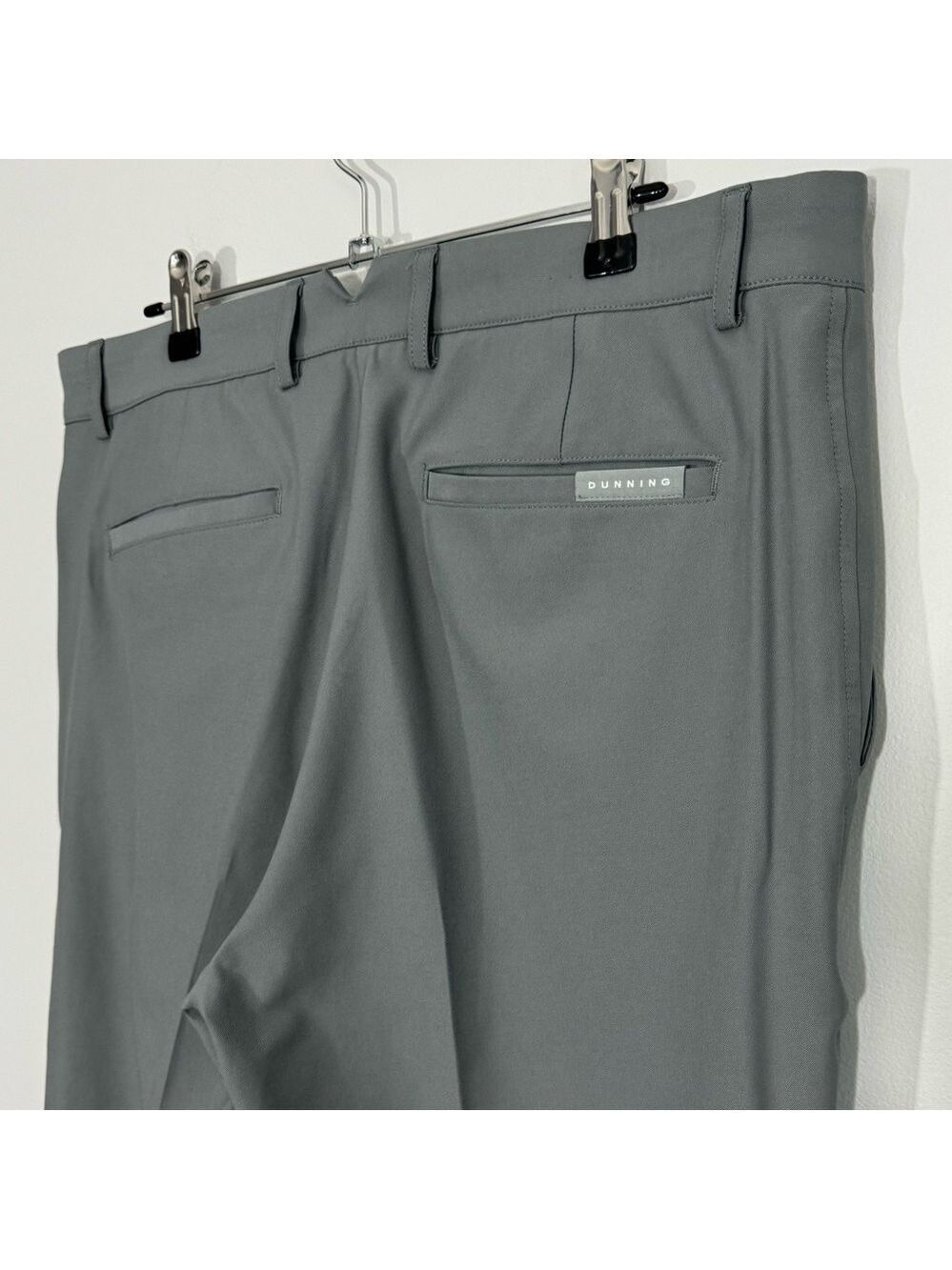 Dunning Everbest Trouser Pant Mens 34/32 Grey Slacks Golf Office Comfortable EUC - Picture 6 of 10